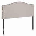 Daphnes Dinnette 57.25 x 3 x 50.5 in. Bed - Beige Linen Headboard Only - Full Size DA3602513